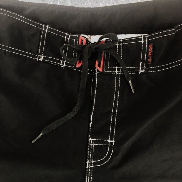 Billabong Men’s Black Boardshorts with Side Stripes of Red, White & Gray Size 38 - Picture 5 of 16